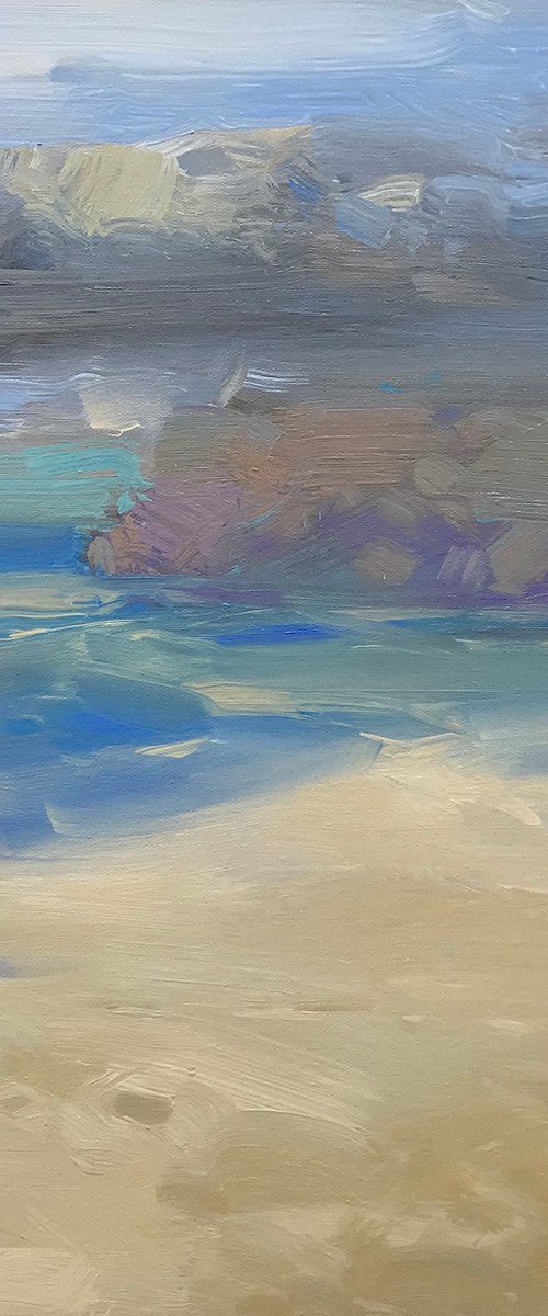 Ocean Side, Original oil painting, Handmade artwork, One of a kind by Vahe Yeremyan