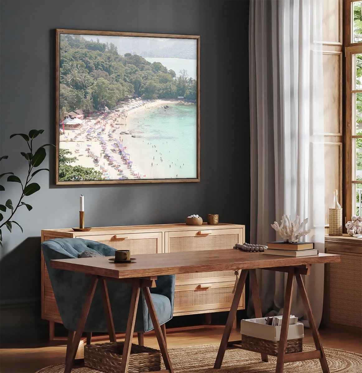 Photorealistic Landscape Photograph By Serge Horta, 40 X 40", Going Coastal No.15, Original Artwork