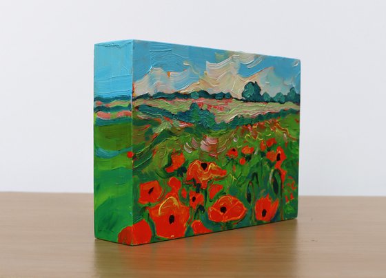 Poppies in a Norfolk Landscape