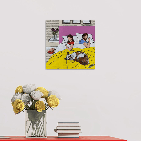 Cat Capers Bedtime 30cm x 30cm