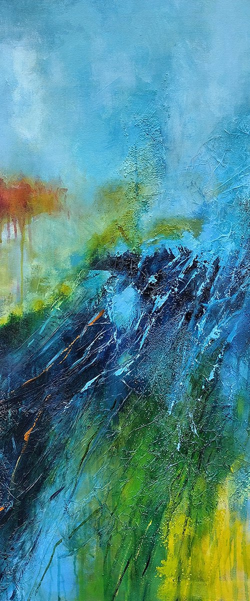 THE STREAM WITH BRIGHT FISH by Frank Barnes