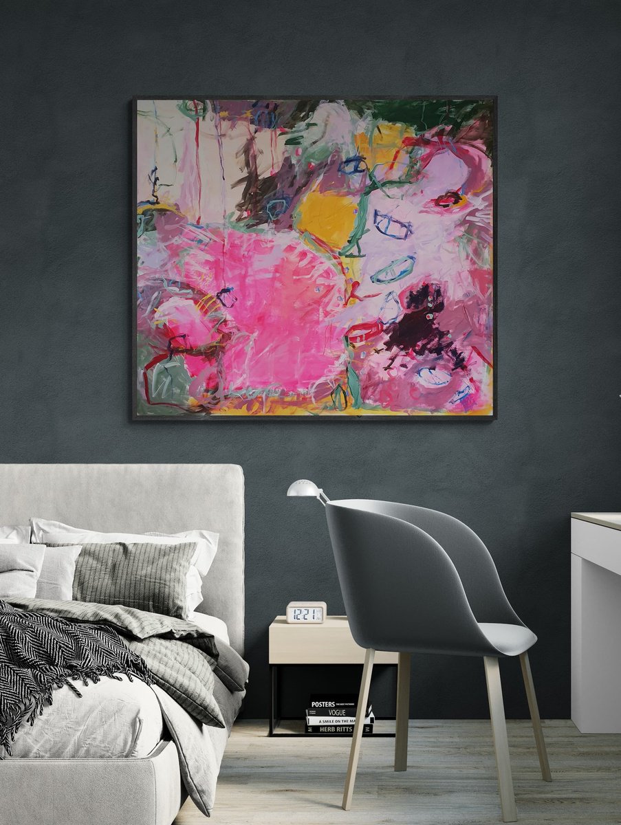 Organic Abstract Acrylic Painting By Jutta Widrinsky, 59 X 51", Find Your Own Path, Original Artwork