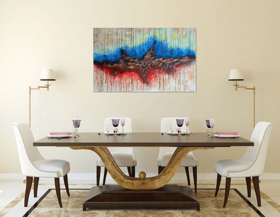 Abstract Elements - Abstract Art On XXL Deep Edge Canvas Ready To Hang