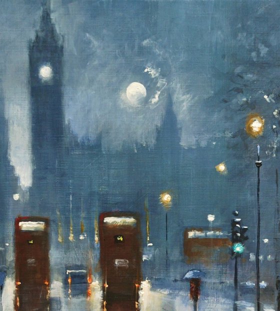 London Moonlight, Parliament Square