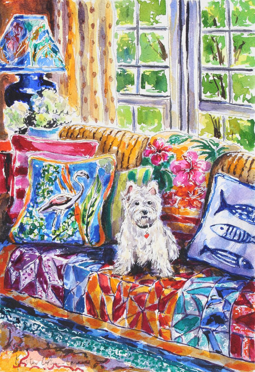 Impressionistic Animal Watercolour By Kristen Olson Stone, 7 X 10", Where