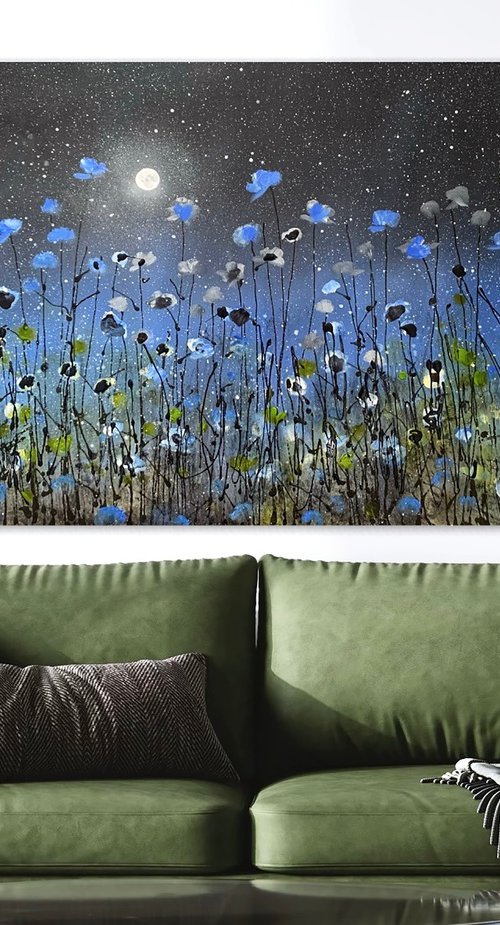 Midnight Garden Blue by Jennifer Taylor