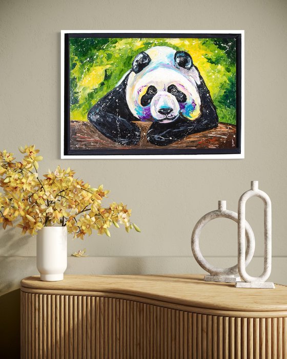 PANDA ( FRAMED 26''X19'' )