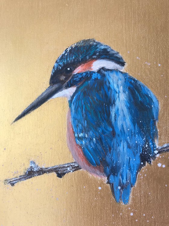 Kingfisher on Gold