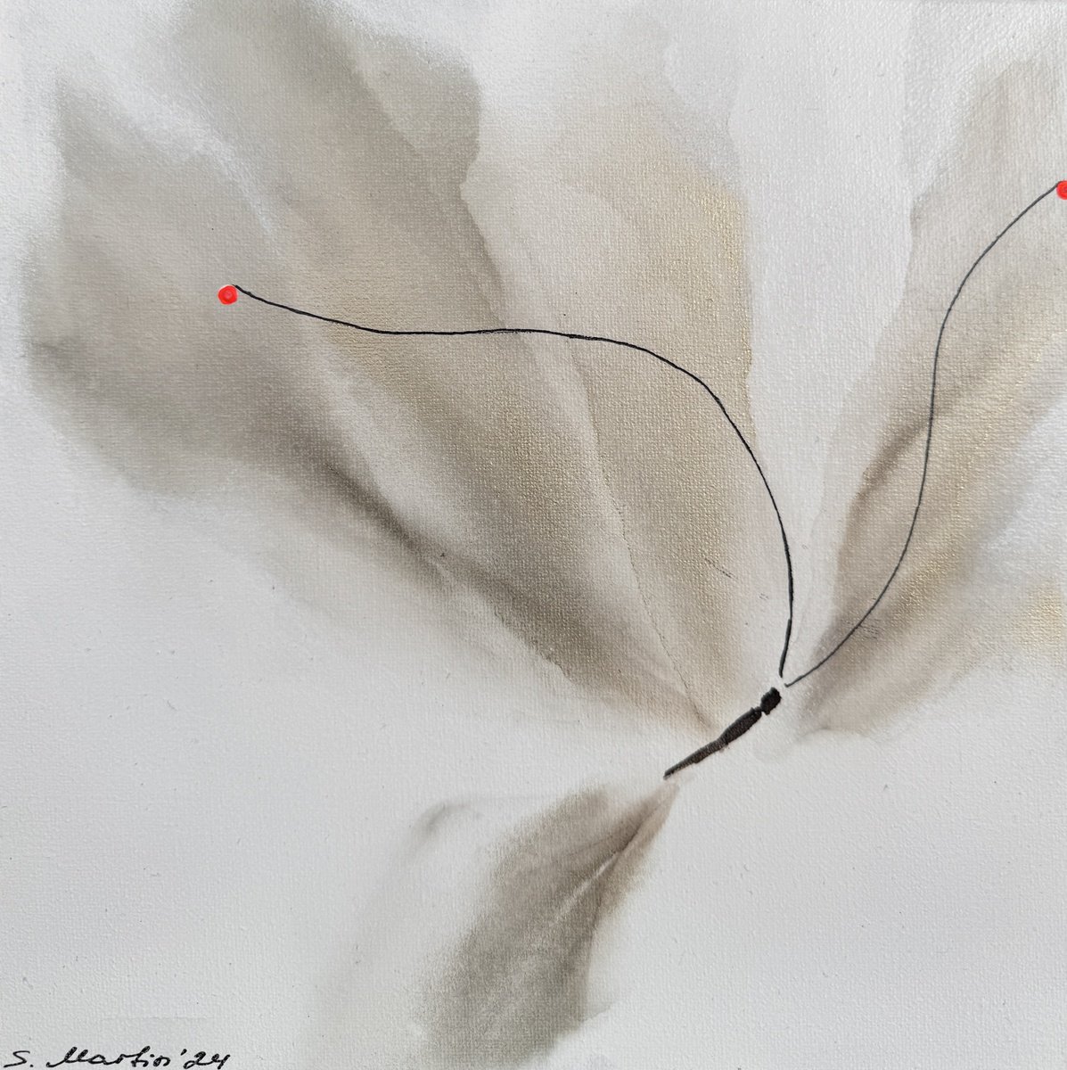 Abstract Animal Painting By Svetlana Martin, 10 X 10", Scattering Dreams-Viii, Original Artwork