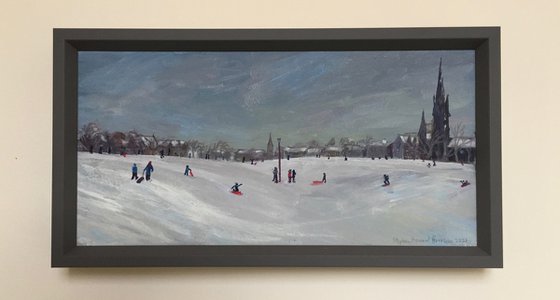 'Winter scene, The Meadows, Edinburgh'