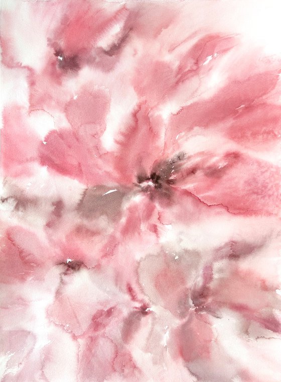 Pink abstract flowers