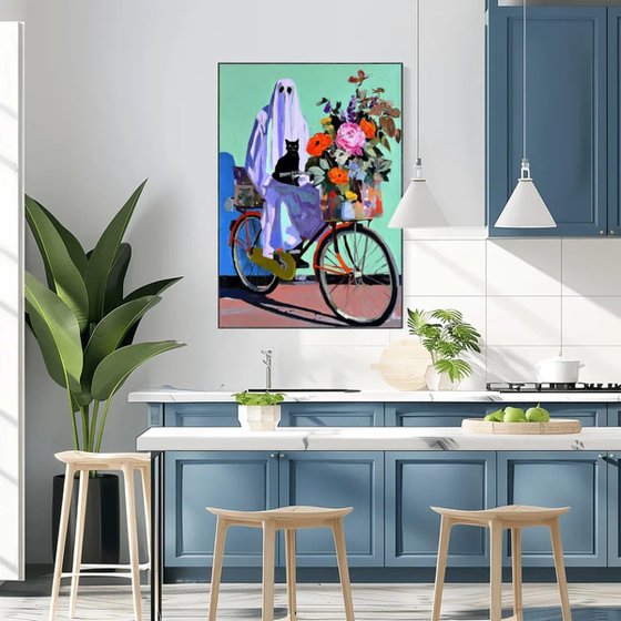 Ghost on Bicycle