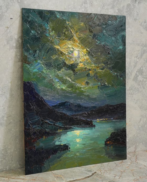 Moon night landscape