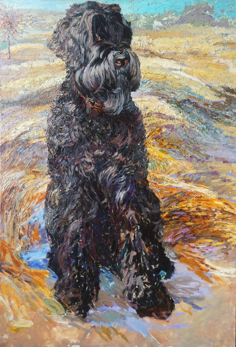 Impressionistic Animal Oil Painting By Svitlana Koval, 33 X 47", Kitty, Original Artwork