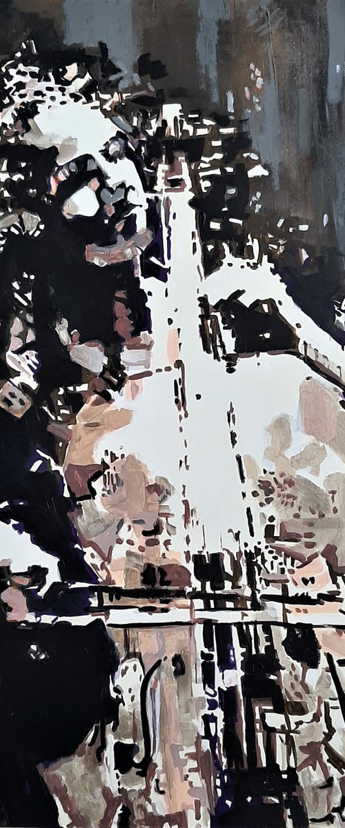 Cellist / 70 x 47 cm by Alexandra Djokic