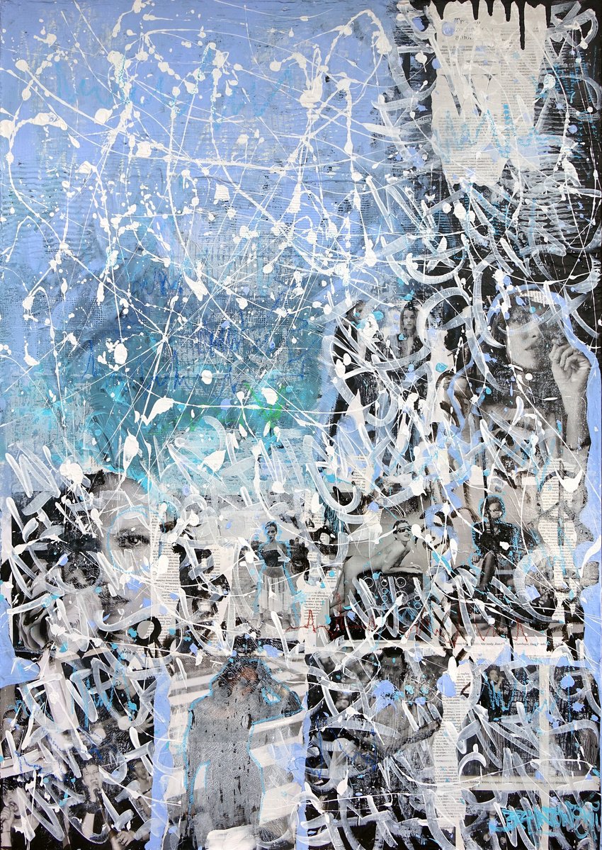 Abstract Collage By Tomasz Brynowski, 33 X 47", Number 15, Original Artwork