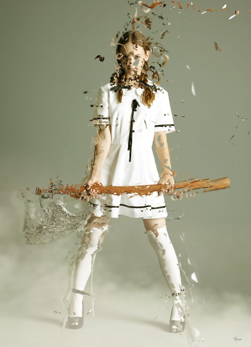 Illustrative Portrait Photograph By Bojan Jevtic, 31 X 43, Here I Come, Original Artwork