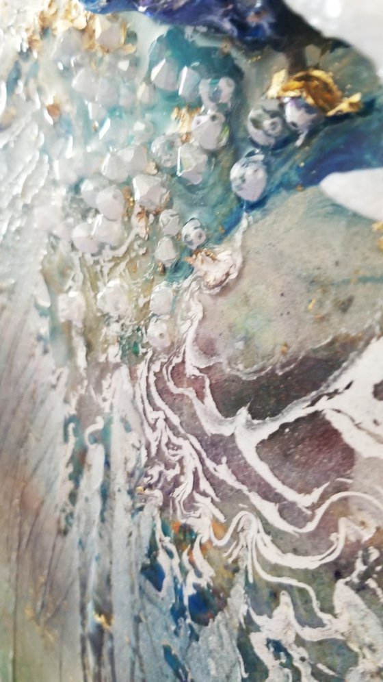 Ocean Jewels- Abstract Painting Canvas Original Oil Painting Abstract Art Ocean Art Coastal Decor Resin Art