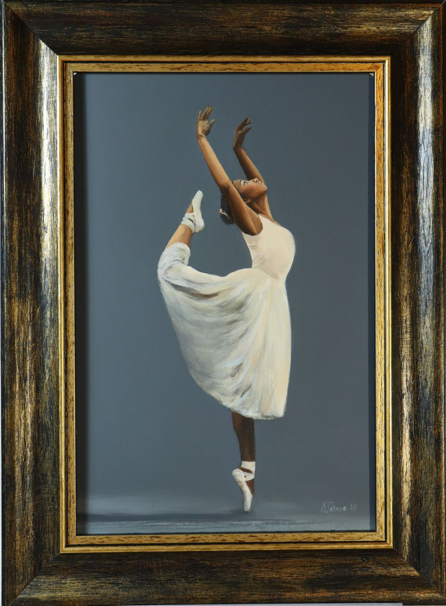 Ballet Portrait 1 Dancer On Pointe Ballet Oil Artfinder