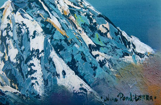 Everest sky- original oil painting on stretched canvas