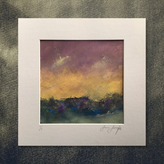 Harvest Sky III - original, mounted painting