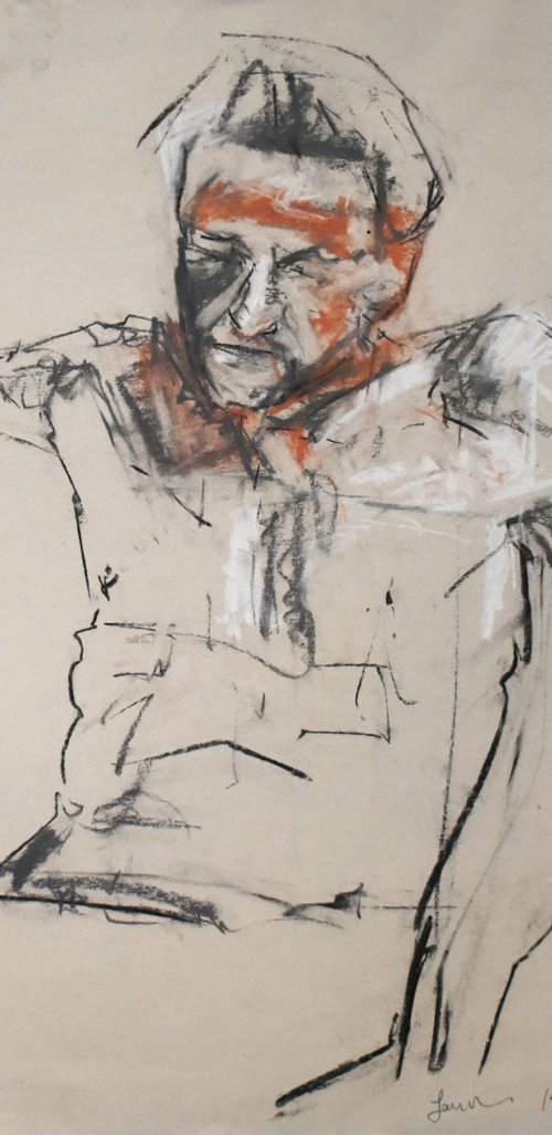 Study of a male Nude - Life Drawing No 525 by Ian McKay