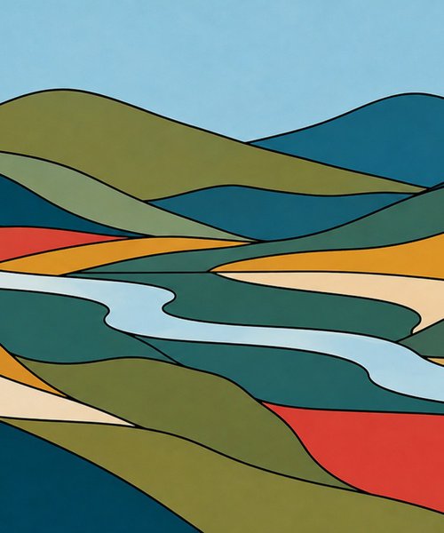 Flowing Landscape #26 by Marina Krylova