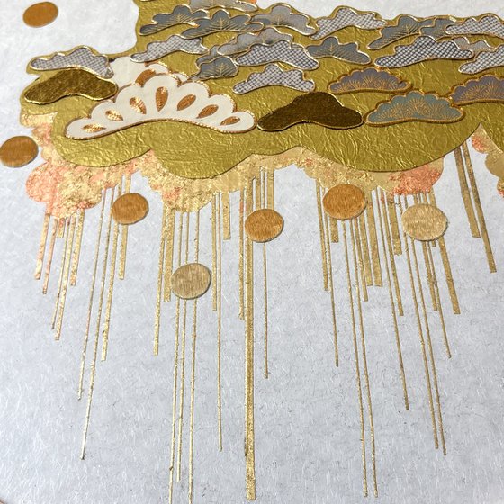 Cloud of Pines ~Timeless~ (Kimono Upcycled )