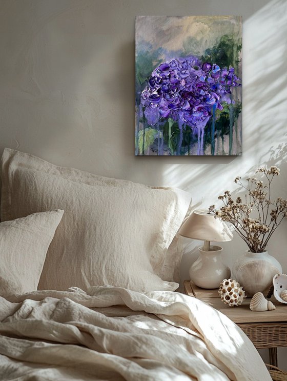 Hydrangea Study — Purple Bloom