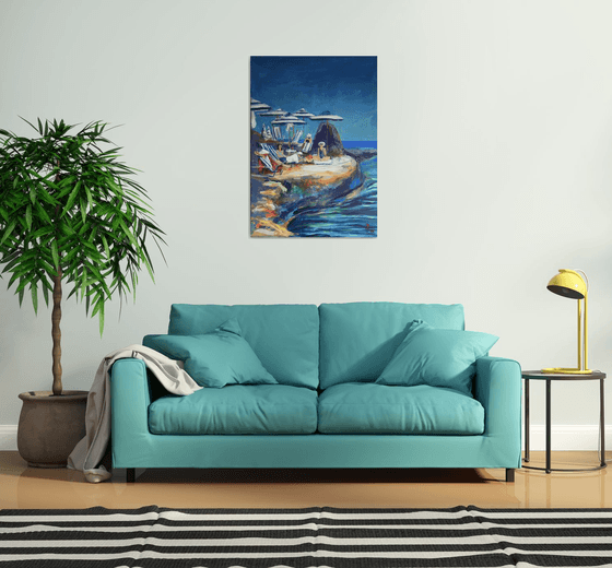 Sunlit Retreat by the Sea