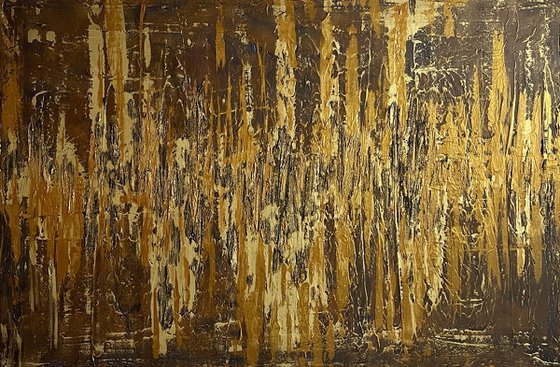 Greengold on brown 60x90