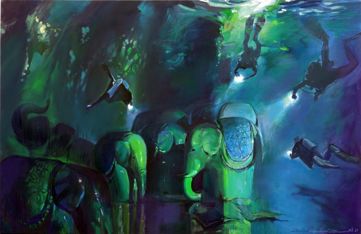 Impressionistic Landscape Oil Painting By Anatolii Varvarov, 114 X 75, Souvenir, Original Artwork