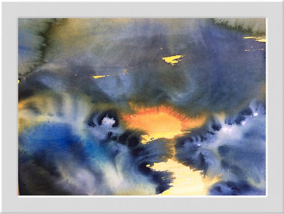 Into the Light - Landscape Seascape Watercolor