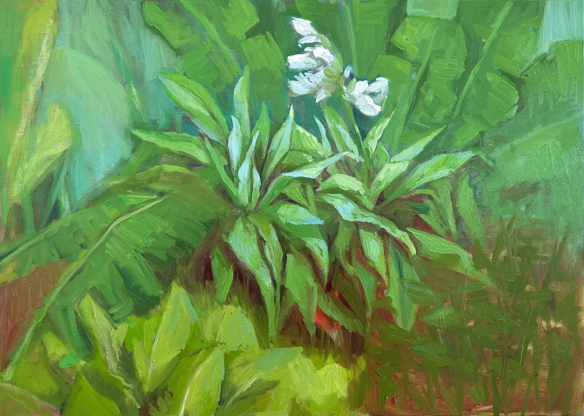 Green Leaves ?2 By Anna Bogushevskaya, 28 X 20, Artwork For Sale On Artfinder