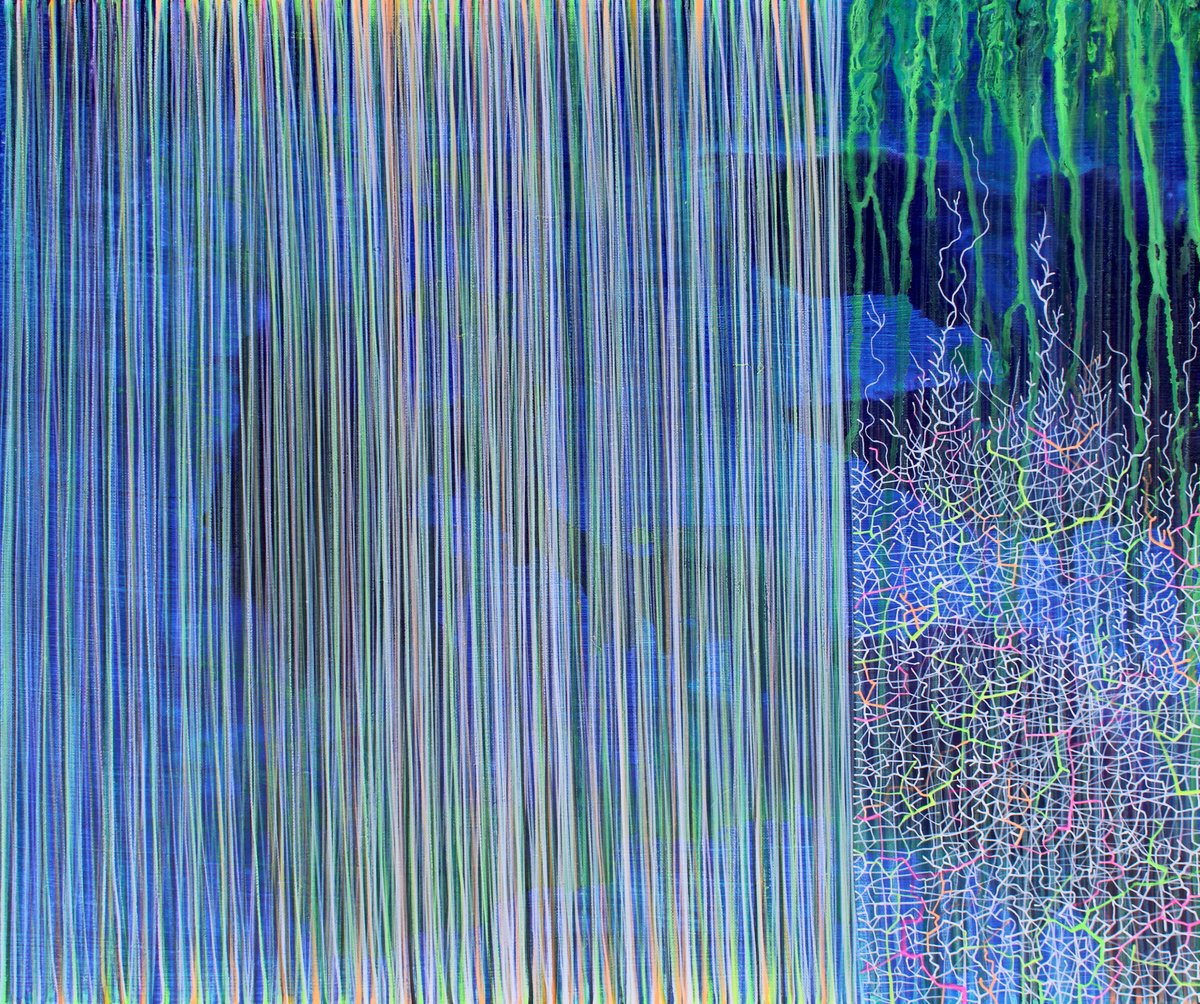 Abstract Acrylic Painting By Tingqun Zhang, 24 X 20", 2022.10.27, Original Artwork