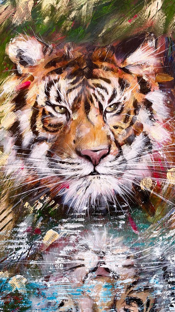 Tiger reflection