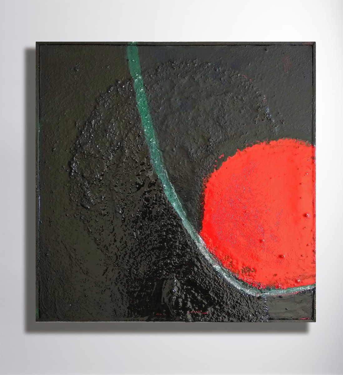 Expressive Abstract Acrylic Painting By Marya, 18 X 18", "The Lines", Original Artwork