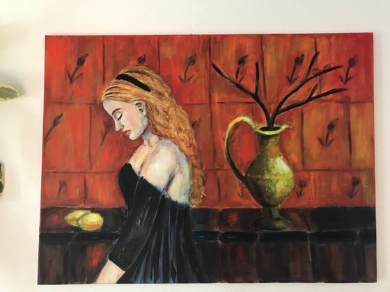 "Silence", oil painting on canvas