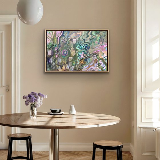 A garden in gentle blush