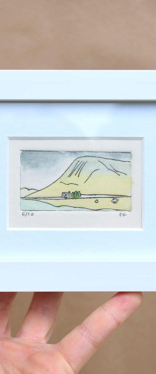 Small framed Glencoe cottage, Scotland by Sally Fisher