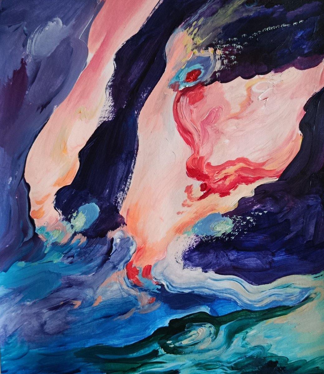  Peacock Wave By Tetiana Borys, 10 X 12, Artwork For Sale On Artfinder