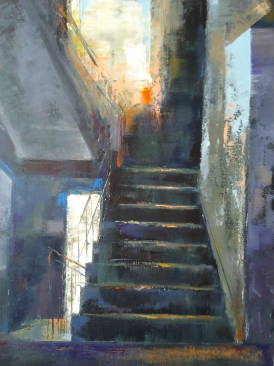 First floor(40x60cm, oil painting, ready to hang)