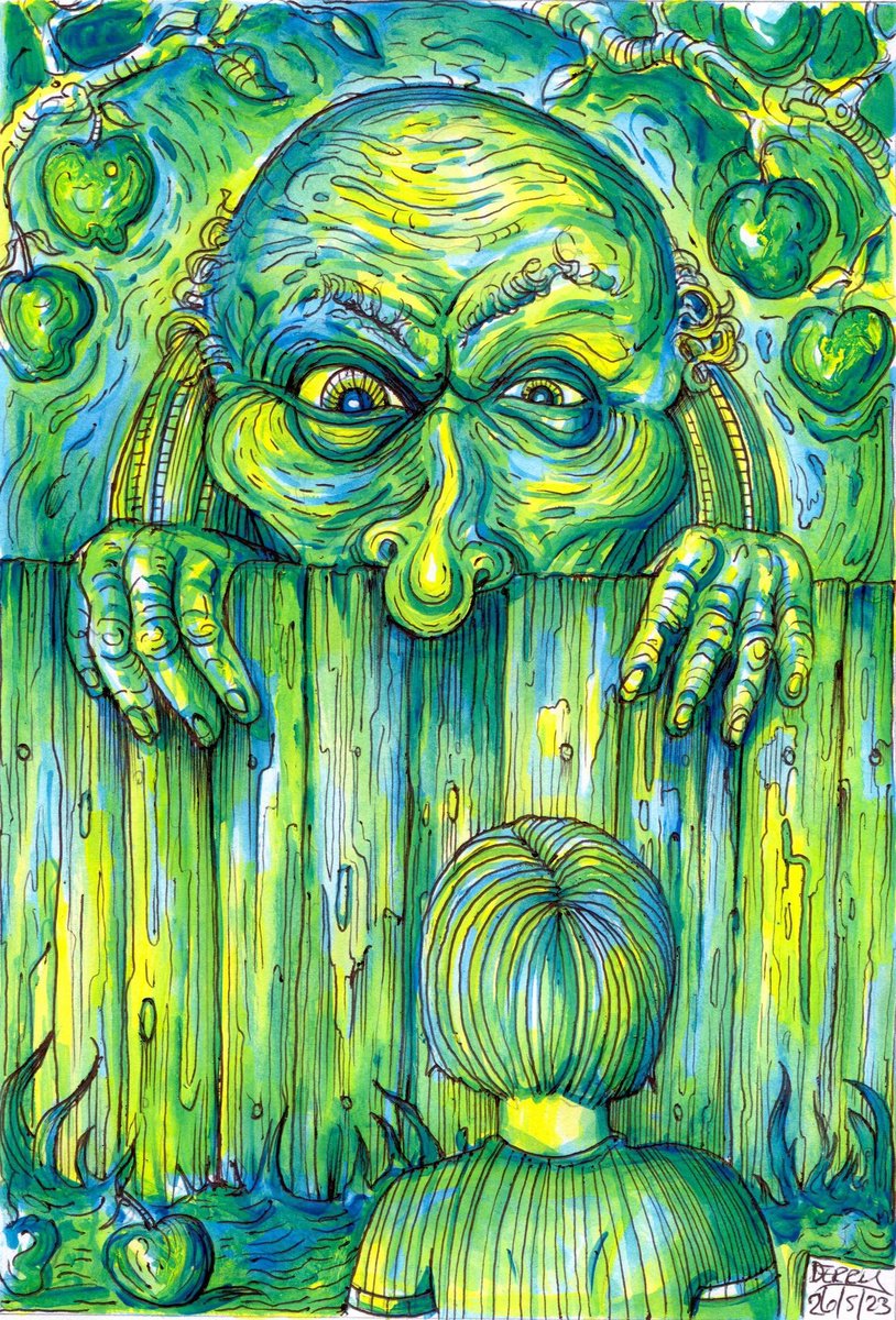 Grumpy Green - Illustrative Art by Spencer Derry ART