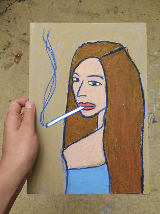 Smoking girl