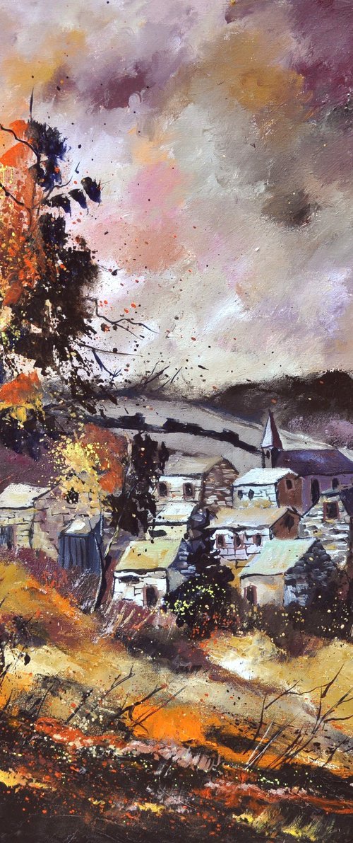 Village in autumn 7723 by Pol Henry Ledent