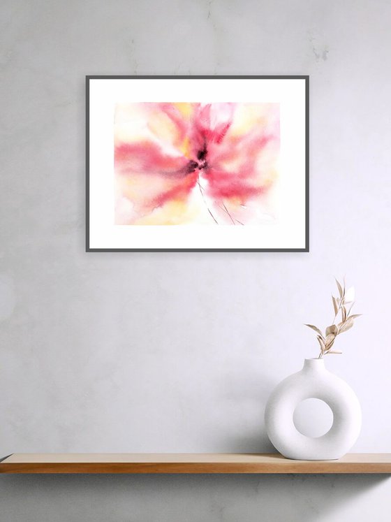 Pink abstract flowers