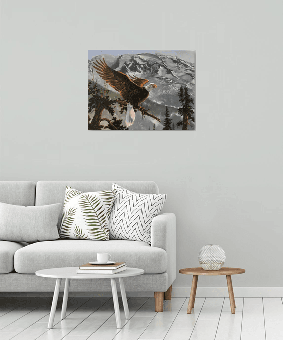 Eagle in the mountains
