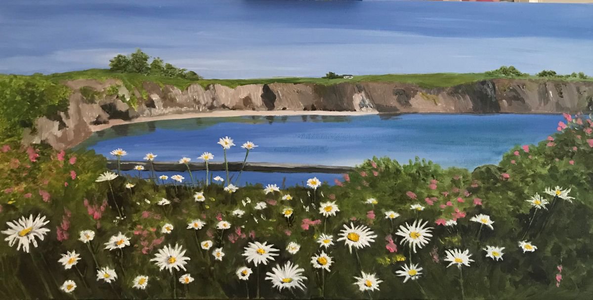SUMMER FLOWERS IN BOATSTRAND by MAGGIE JUKES