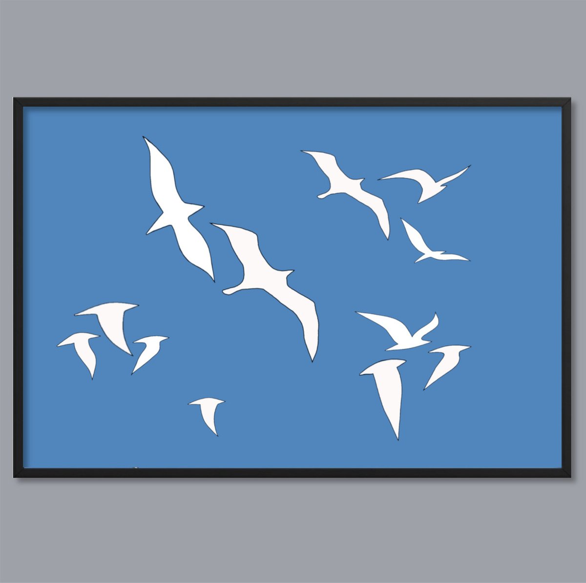 In the Sky #18 - Enhanced Matte Paper Framed Print - Ready to Hang by Marina Krylova