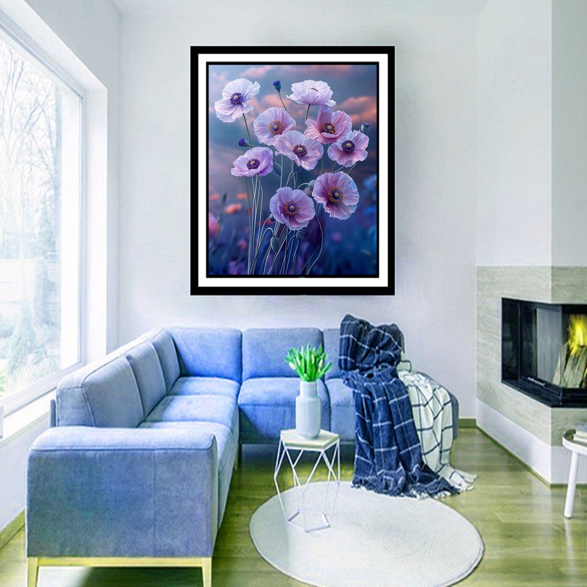 Photorealistic Botanical Photograph By Michael Filonow, 26 X 32", Poppies 50, Original Artwork
